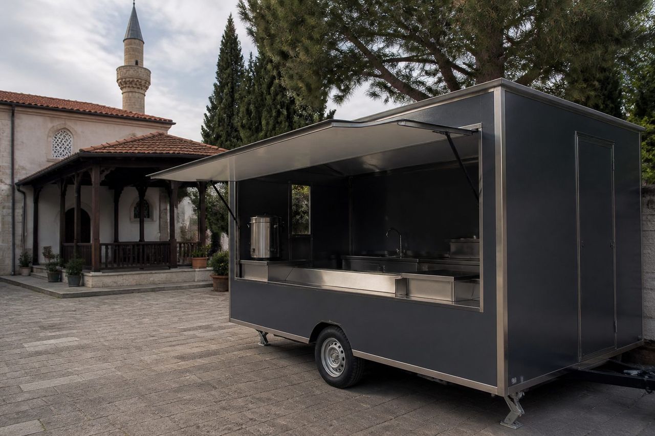 Taziye aracı, açık yan tenteyle